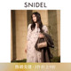 SNIDEL2025秋冬新品 系带百褶印花蛋糕连衣裙SWFO255038 优雅泡泡袖