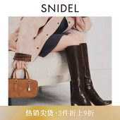 长筒靴SWGS254621 百搭尖头高跟鞋 SNIDEL2025秋冬新品 时尚