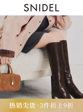 SNIDEL2025秋冬新品时尚百搭尖头高跟鞋长筒靴SWGS254621