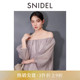 雪纺衬衫 优雅一字领露肩泡泡袖 SWFB251166 时尚 SNIDEL春夏款