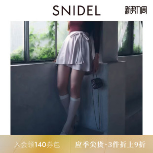 SNIDEL2025秋冬新品 SWFP254002 Chacott联名高腰芭蕾风系带短裙裤
