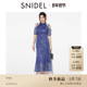 SNIDEL2025秋冬新品 优雅系带挂脖蕾丝钩花短袖 连衣裙SWFO254145