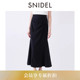 SNIDEL2026春夏新品 纯色高腰抽褶后开叉鱼尾半身裙SWFS261238 时尚