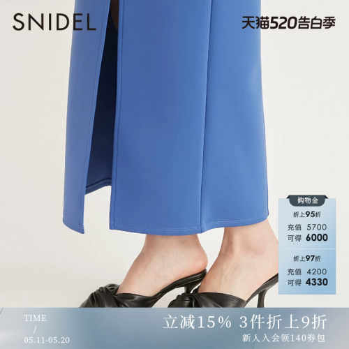 SNIDEL法式气质高跟一字凉拖