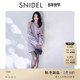 SNIDEL2025秋冬新品 薄纱拼接露肩蝴蝶结系带针织连衣裙SWNO255020