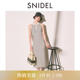 SNIDEL2025秋冬新品 针织衫 上衣半身裙套装 SWCO254028 气质翻领无袖