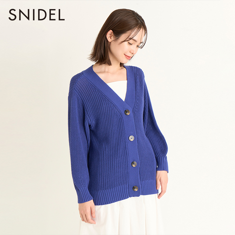 SNIDEL百搭纯色针织开衫