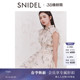 SNIDEL2026春夏新品 印花连衣裙SWFO261300 优雅木耳领收腰小飞袖