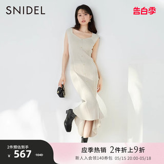 SNIDEL秋冬优雅淑女修身无袖鱼尾针织连衣裙SWNO234014