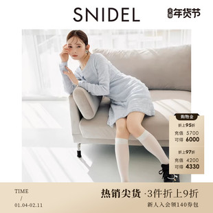 SNIDEL2025春夏新品淑女荷叶边无袖连衣裙针织开衫套装SWCO251136