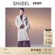 SNIDEL2025秋冬新品 简约翻领纯色毛呢大衣外套含胸针SWFC255060