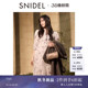 SNIDEL2025秋冬新品 系带百褶印花蛋糕连衣裙SWFO255038 优雅泡泡袖