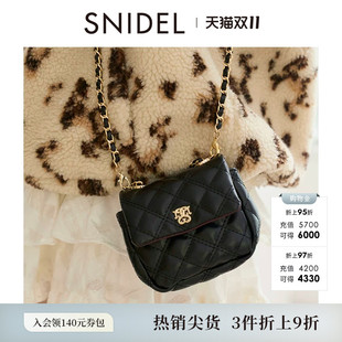 SNIDEL秋冬款时尚百搭小香风链条斜跨单肩手提包SWGB254636