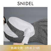 上衣SWFB255162 蝴蝶结系带雪纺衬衫 SNIDEL2025秋冬新品 甜美泡泡袖