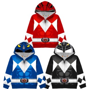 儿童节日cosplay表演服装童装秋季中大童拉链连帽外套夹克衫上衣