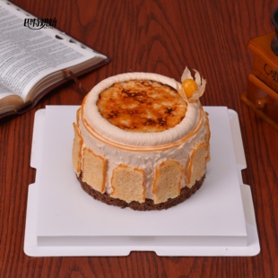 巴特烘焙 焦糖烤奶皮子蛋糕动物奶油内蒙风味生日蛋糕青岛同城送