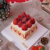 巴特烘焙 青岛同城配送 轻乳酪浮云草莓布蕾蛋糕动物奶油简约经典