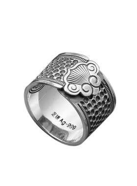 富贵人宽版银饰品s999纯银如意