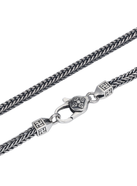 富贵鹿项链纯银复古潮人时尚