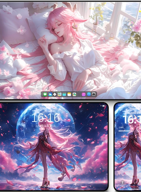 八重神子-25二次元动漫女友折叠屏手机苹果ipad电脑8K高清壁纸