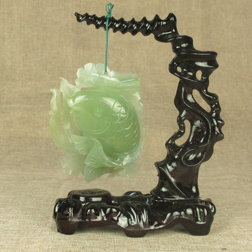 天然岫玉葫芦白菜玉雕原石摆件