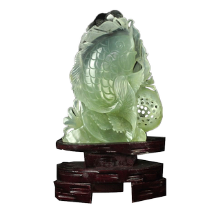 天然玉石年年有余摆件岫玉鱼金玉满堂家居玉雕摆设玉器工艺品礼品