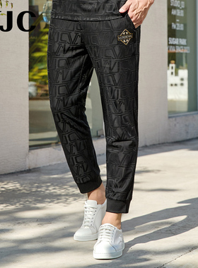 VJC/威杰思2025春季新款男装针织休闲九分裤休闲束脚B24BP2525