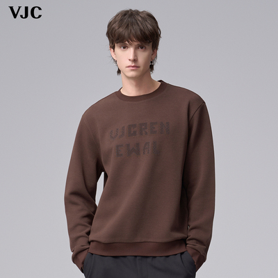 VJC/威杰思2025秋冬新款男装潮流长袖针织卫衣B24DE1271
