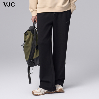 VJC/威杰思2025秋季新款男装潮流百搭刺绣休闲裤棉感DBECP3730