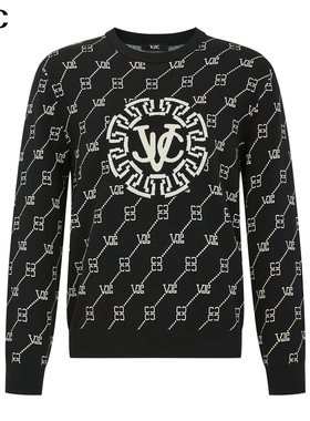 VJC/威杰思2025秋冬新款男装潮流长袖绵羊毛衫B24DC2211