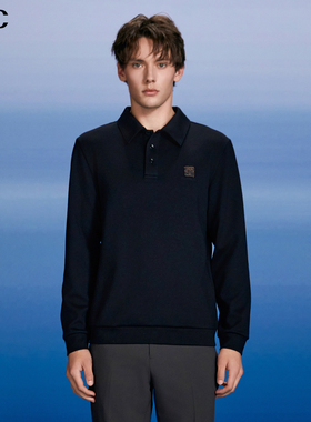 VJC/威杰思2025秋冬新款男装时尚烫钻针织休闲衫B24DE1262