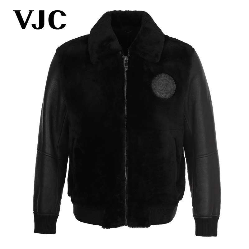 VJC/威杰思秋冬男装皮毛一体外套摩登时尚毛绒翻领保,男装,皮草,淘宝优惠券,粉丝福利购,淘宝优惠卷