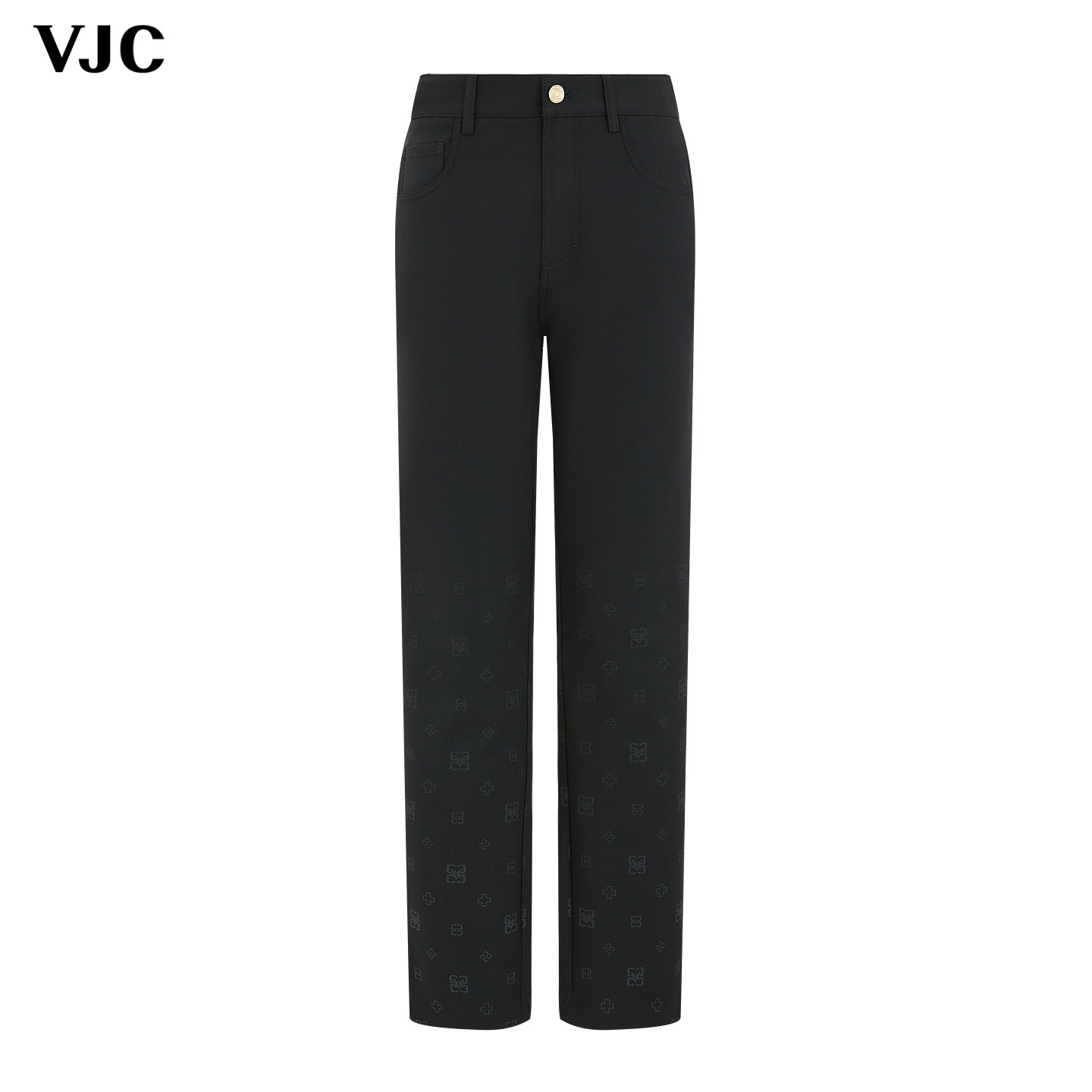 VJC/威杰思秋冬新款男装时尚潮流暗纹印花休闲裤通勤九分裤