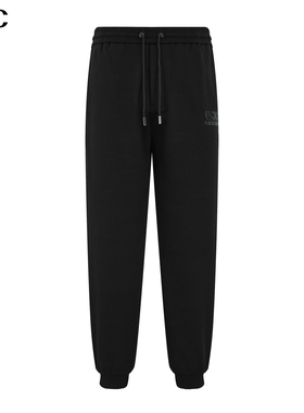 VJC/威杰思2025秋季新款男装潮流摩登通勤针织九分裤刺绣束脚运动