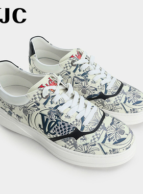 VJC/威杰思夏季新款男士时尚印花系带休闲鞋轻底运动鞋百搭