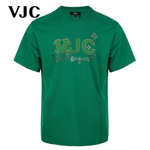 男装 男士 B23CA1008 T恤绿色时尚 2024年夏季 上衣 新款 半袖 VJC 短袖