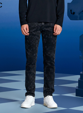 VJC/威杰思2025秋冬新款男装复古牛仔九分裤B24DO2416