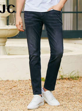 【经典款】VJC 2025夏季男装新款灰色牛仔裤洗水直筒刺绣小脚长裤
