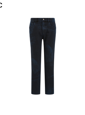 VJC/威杰思2025秋冬新款男装潮流复古牛仔长裤B24DO3433