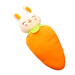 胡萝卜抱枕毛绒玩具萝卜公仔可爱睡觉床上布娃娃玩偶长条枕头超软
