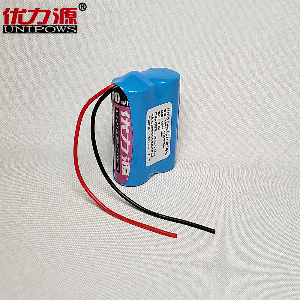优力源 7.4V锂电池组 扩音器17500锂电池组 1200mAh 有保护板引线