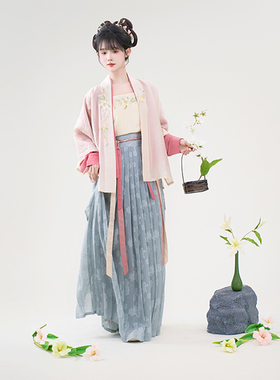 人间百合香 清水溪汉初改良宋制汉服女装国风原创设计春款汉元素