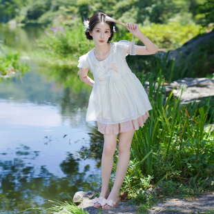 素夏季 清水溪汉初国风汉元 改良汉服女日常俏皮感 小飞袖 空灵之境