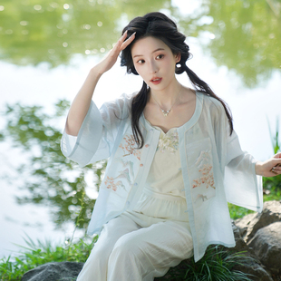 空山非空 清水溪汉初国风汉服女装夏季改良汉元素圆领上衣新中式