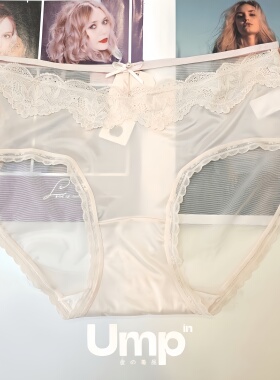 优の美品新款4089蕾丝女士内裤纯欲风性感网纱透气舒适平角裤