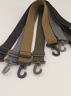 包包宽肩带网球包卡其灰黑军绿色丙纶加密斜挎包带单肩加强塑料扣