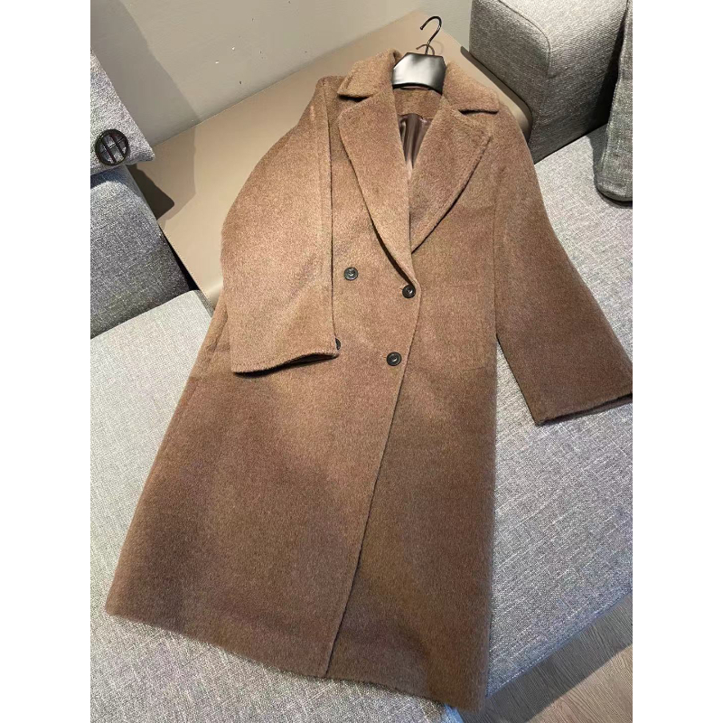 【MUOOOT】秘鲁进口骆马绒顶奢御用·双排扣大衣外套女 E2198