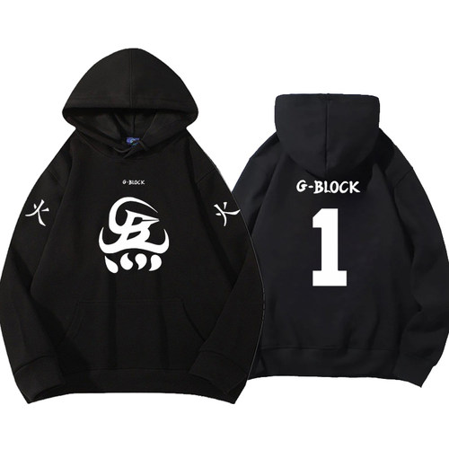 GBLOCK炁连帽卫衣仁义茶楼CYPHER功夫胖刘聪gai周边帽衫套头衣服