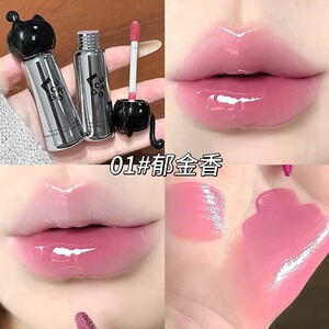 LUCKGO小黑猫水光唇釉透润显白