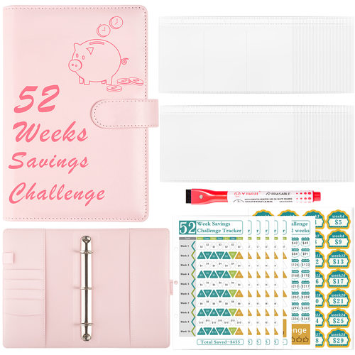 跨境52WeekSavingsChallenge笔记本52周挑战存钱现金储蓄本活页本